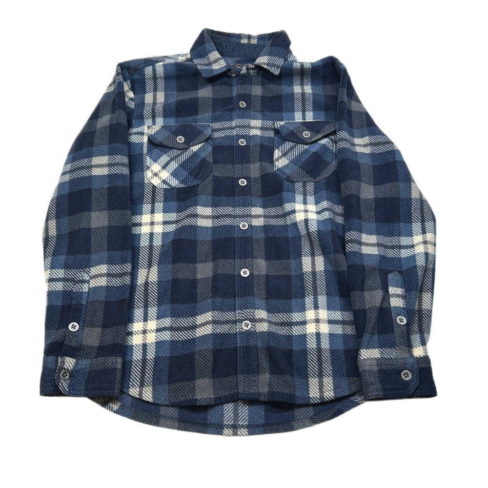 Freedom Foundry Flannel Shirt Mens‎ Medium Blue Plaid Long Sleeve Button Up